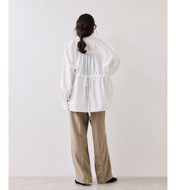 VIS「サマーツイードリボンベルトパンツ/UVケア・イージーケア」|チノ|