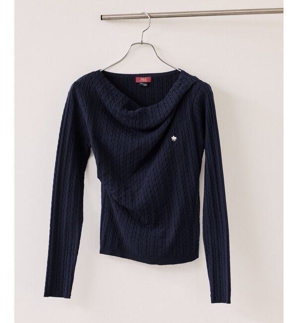 VIS「【POLO BCS】VIS別注ケーブルドレープトップス」|ニット・セーター|