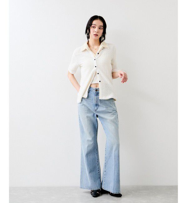 VIS「レース衿付きカーディガン」|カーディガン|