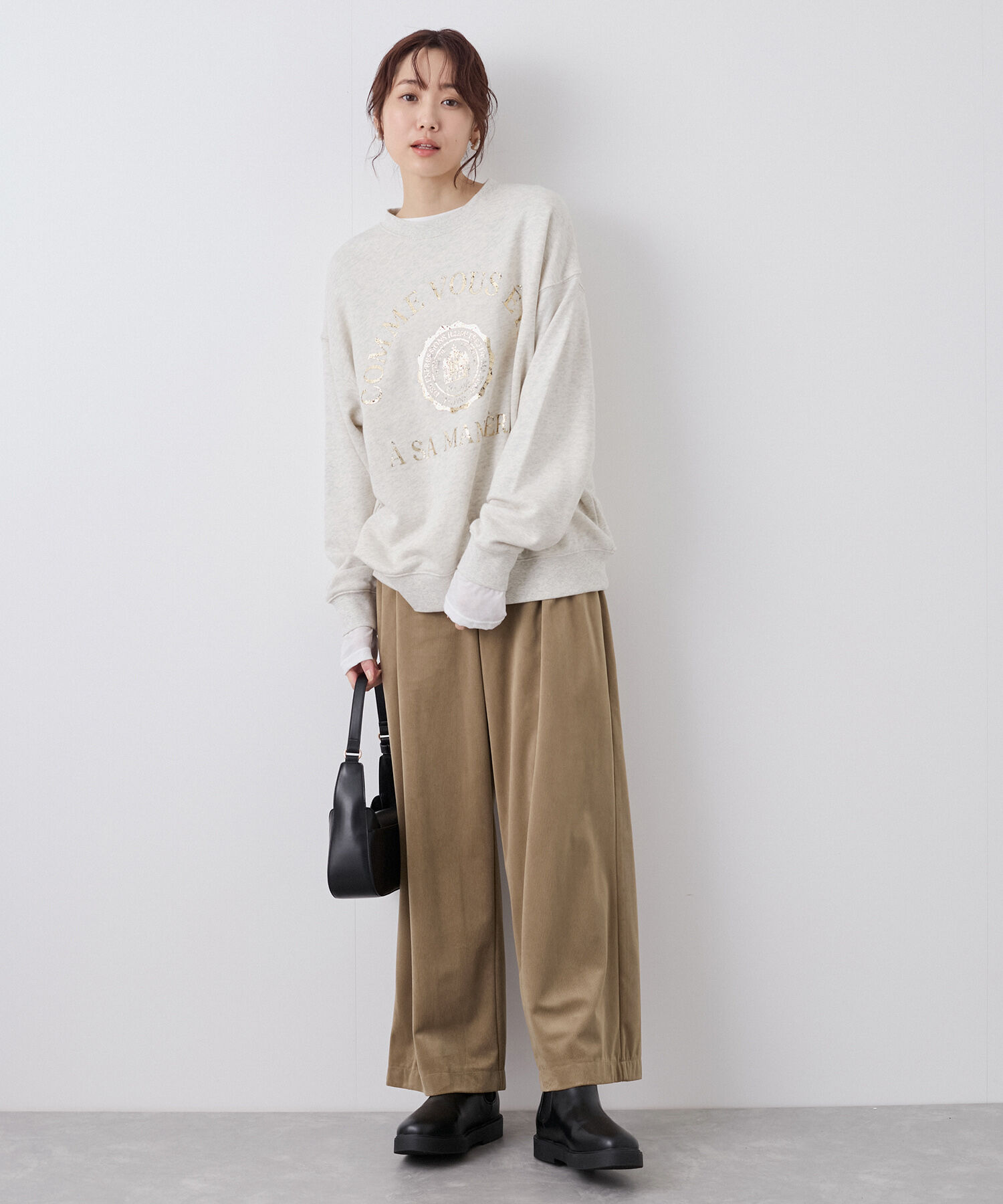 Rope&rsquo;Picnic「ベロアコーデュロイイージーワイドパンツ」|その他|