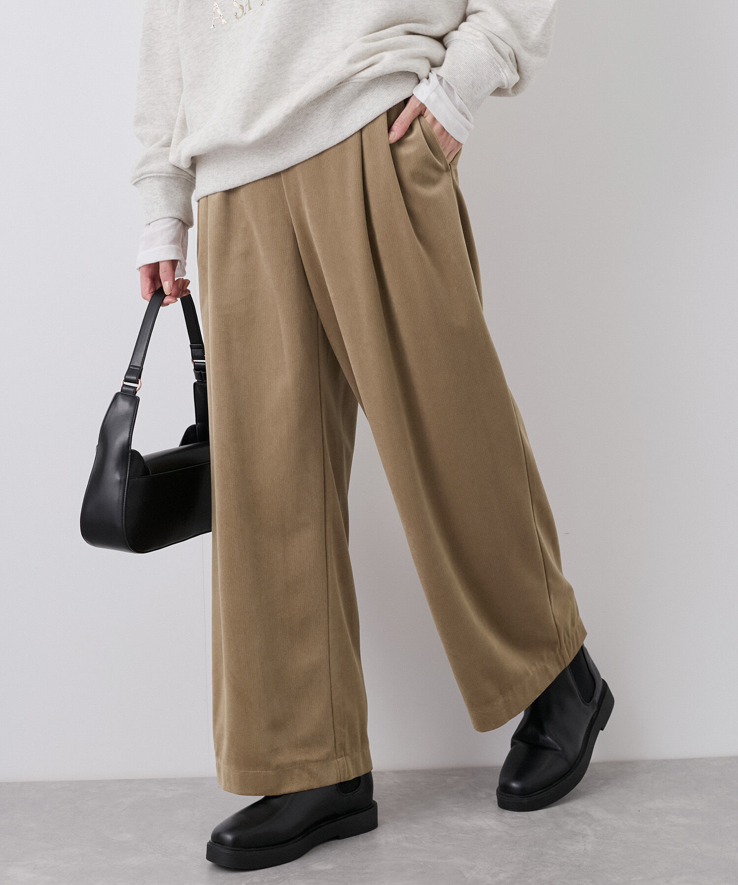 Rope&rsquo;Picnic「ベロアコーデュロイイージーワイドパンツ」|その他|