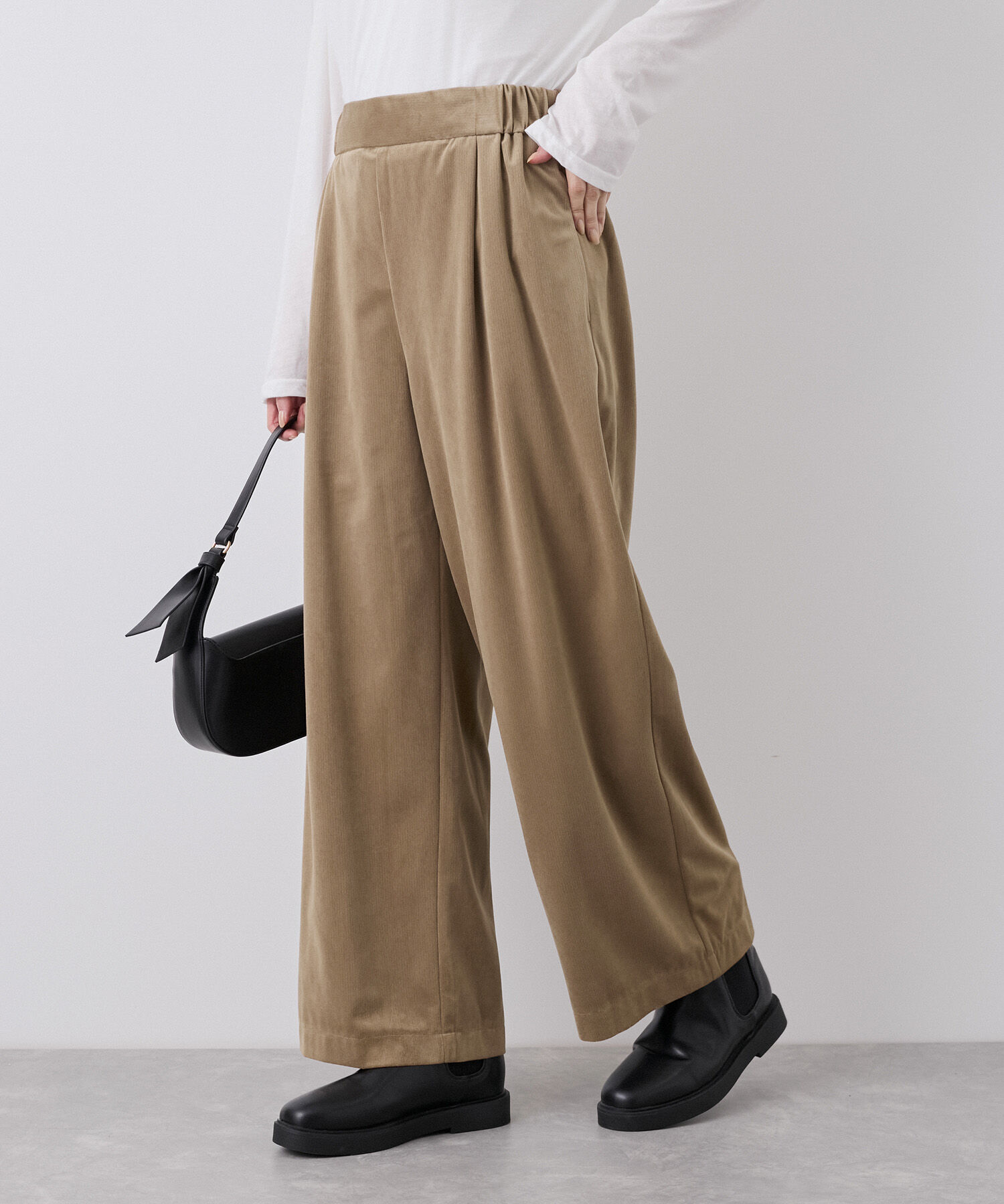 Rope&rsquo;Picnic「ベロアコーデュロイイージーワイドパンツ」|その他|