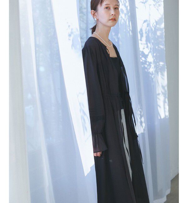 Rope&rsquo;Picnic「【接触冷感・通気性】お着軽シャツシリーズ/綿ボイルガウンワンピース」|ワンピース|