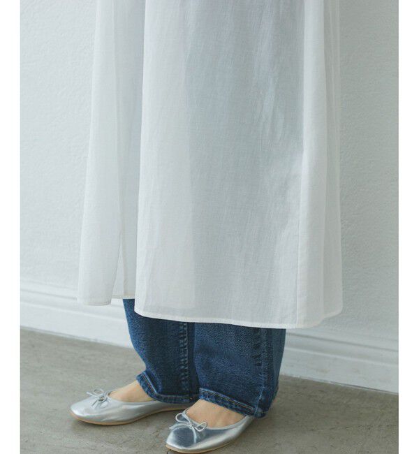 Rope&rsquo;Picnic「【接触冷感・通気性】お着軽シャツシリーズ/綿ボイルガウンワンピース」|ワンピース|