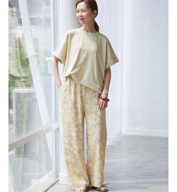 Rope&rsquo;Picnic「フローラルプリントイージーパンツ」|チノ|