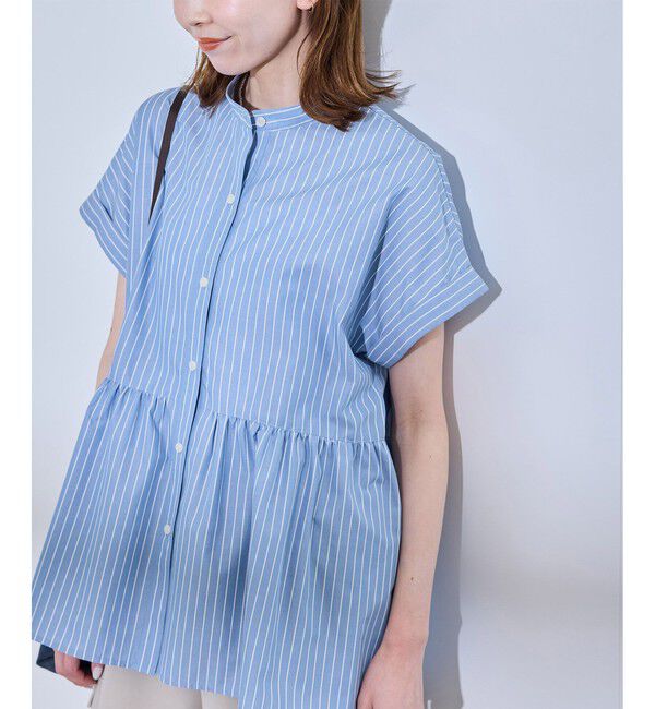 Rope&rsquo;Picnic「フレンチペプラムシャツ/UVカット・防シワ」|シャツ・ブラウス|