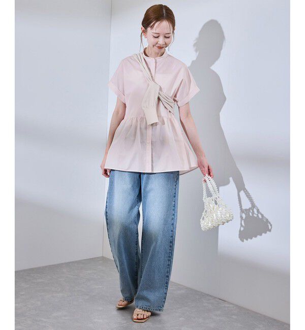 Rope&rsquo;Picnic「フレンチペプラムシャツ/UVカット・防シワ」|シャツ・ブラウス|