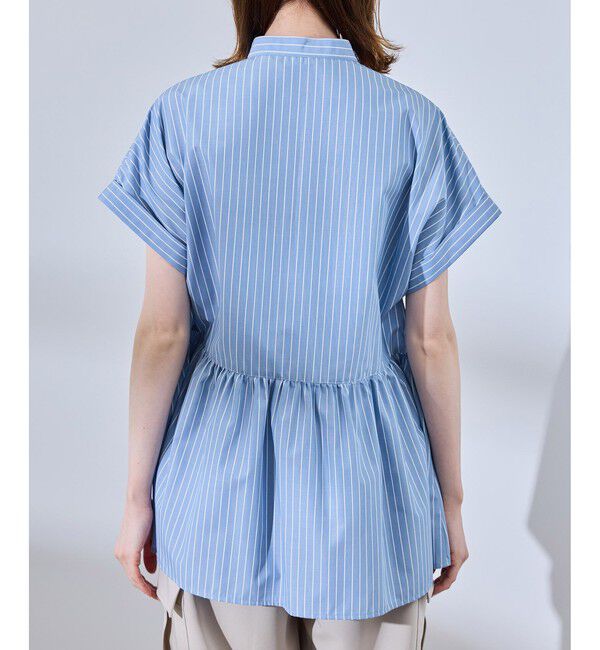 Rope&rsquo;Picnic「フレンチペプラムシャツ/UVカット・防シワ」|シャツ・ブラウス|