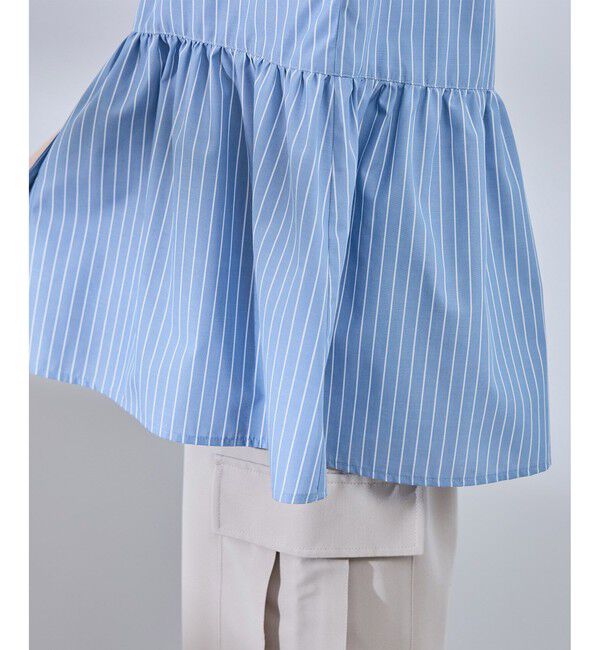 Rope&rsquo;Picnic「フレンチペプラムシャツ/UVカット・防シワ」|シャツ・ブラウス|