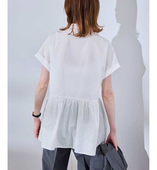Rope&rsquo;Picnic「フレンチペプラムシャツ/UVカット・防シワ」|シャツ・ブラウス|