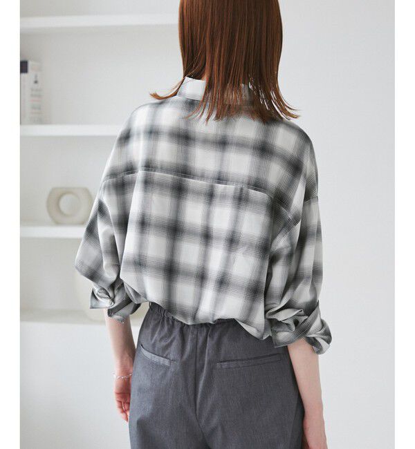 Rope&rsquo;Picnic「オンブレチェックシャツ/UVケア」|シャツ・ブラウス|