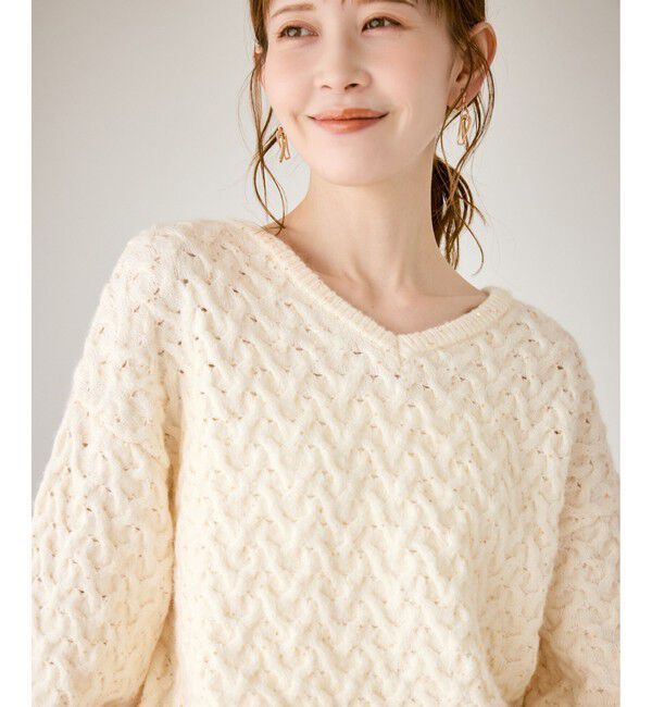 Rope&rsquo;Picnic「ミニフラワースパンコールニット」|ニット・セーター|