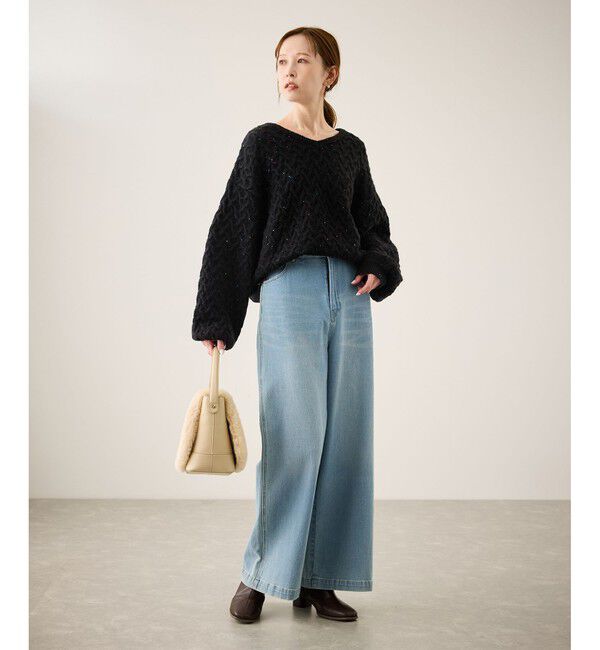 Rope&rsquo;Picnic「ミニフラワースパンコールニット」|ニット・セーター|