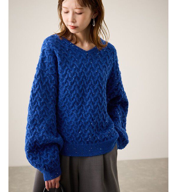 Rope&rsquo;Picnic「ミニフラワースパンコールニット」|ニット・セーター|