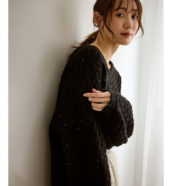 Rope&rsquo;Picnic「ミニフラワースパンコールニット」|ニット・セーター|