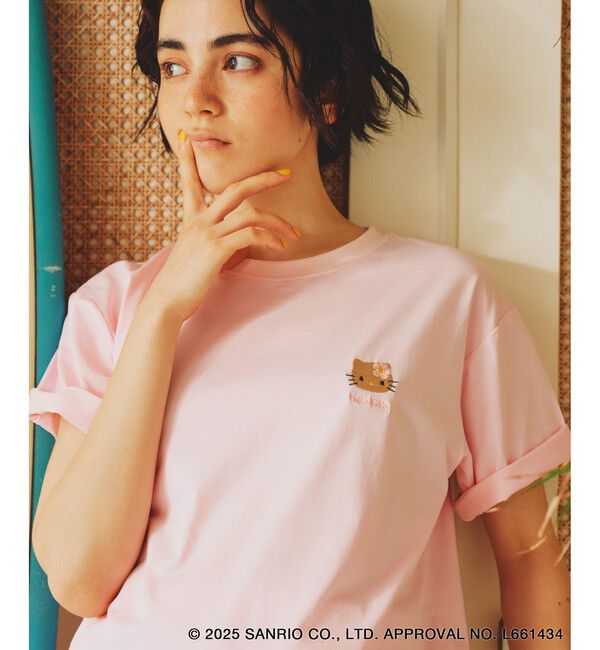Rope&rsquo;Picnic「【ROPE' PICNIC&times;ハローキティ コラボ】日焼けハローキティ アソートTシャツ」|Tシャツ・カットソー|ピンク(63)