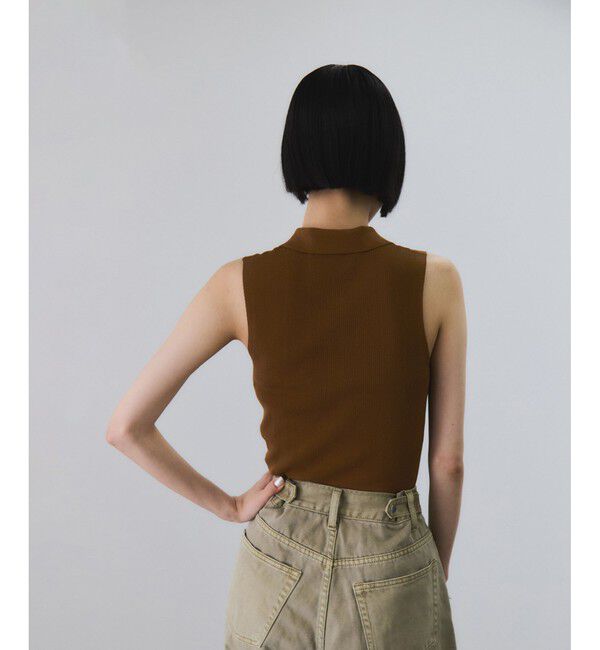 ADAM ET ROPE'「リブノースリーブニット」|ニット・セーター|