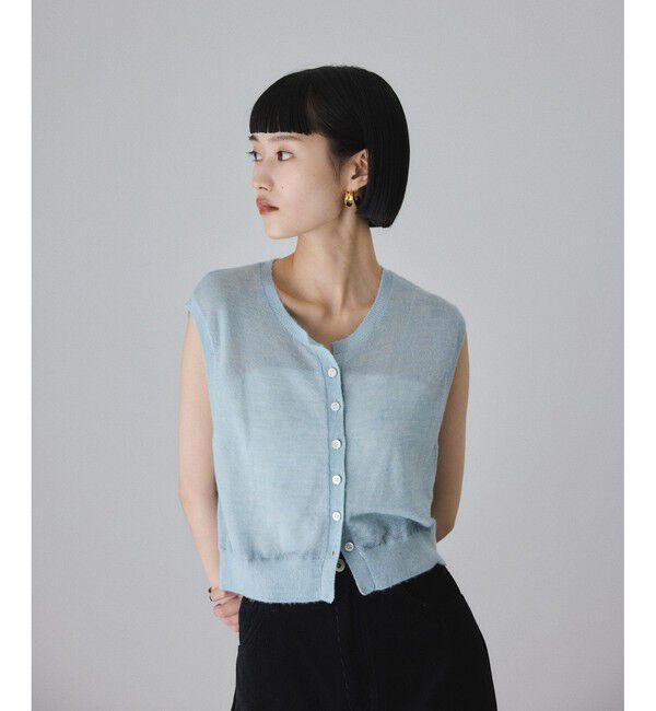 ADAM ET ROPE'「モヘアミックスセットニットカーディガン」|カーディガン|