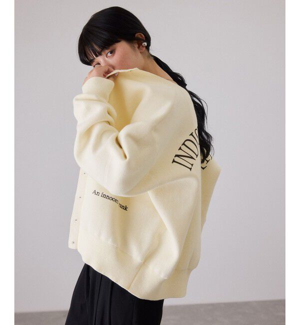 ADAM ET ROPE'「【サステナブル】2WAYスウェットニットカーディガン」|カーディガン|