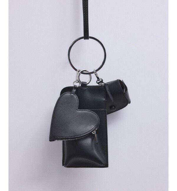 ADAM ET ROPE'「【WEB限定】マルチポーチ付きショルダーバッグ」|ショルダー・メッセンジャー|ブラック(01)