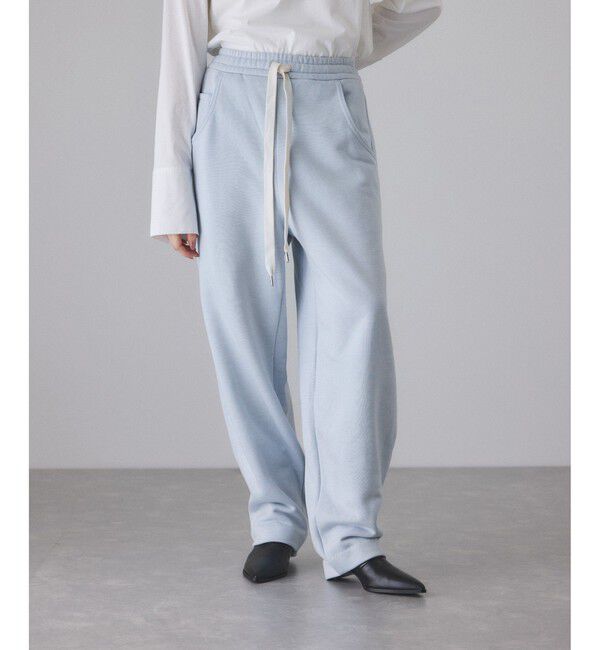 ADAM ET ROPE'「ウールミックスコクーンイージーパンツ」|チノ|サックス(48)