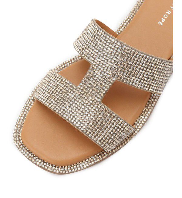 ADAM ET ROPE'「Iストラップラインストーンサンダル」|サンダル|