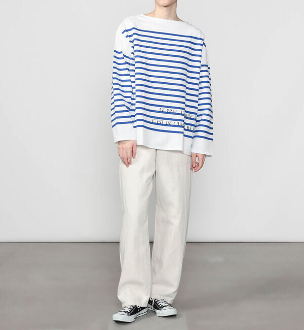 ORCIVAL「ORCIVAL | ラッセル ボートネック プリントワイドバスクTシャツ MEN」|Tシャツ・カットソー|