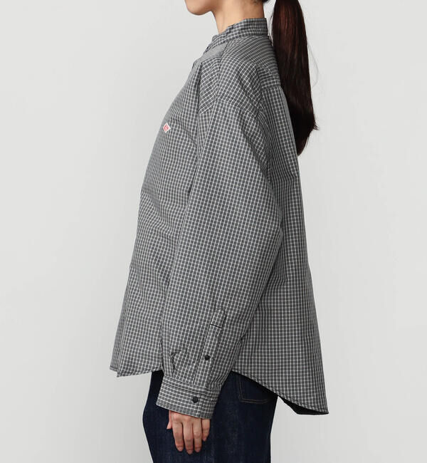 DANTON「DANTON | タイプライター 中綿シャツジャケット CHECK WOMEN」|ダウン|