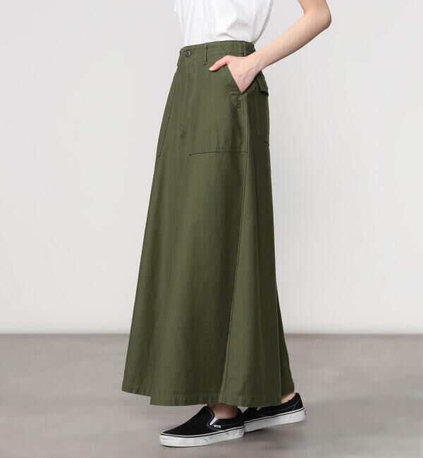  「orSlow | バックサテン ファティーグスカート WOMEN」|スカート|