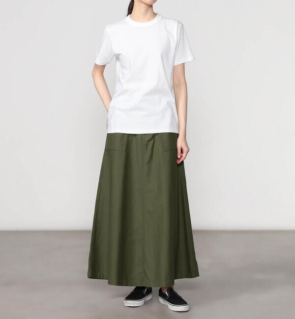  「orSlow | バックサテン ファティーグスカート WOMEN」|スカート|