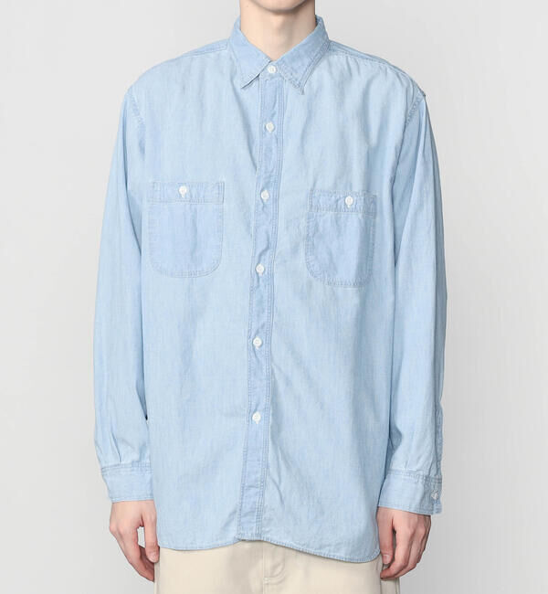  「orSlow | シャンブレー ワークシャツ MEN」|シャツ・ブラウス|