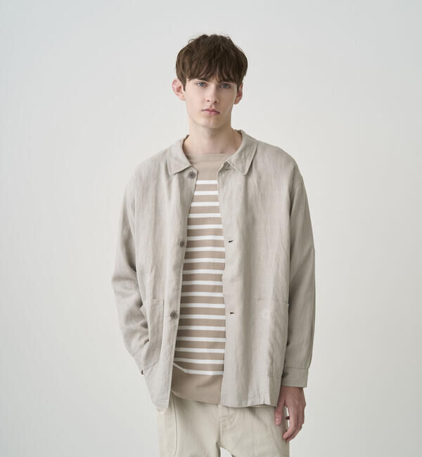 ORCIVAL「ORCIVAL | リネン カバーオールシャツ MEN」|シャツ・ブラウス|LTGREY