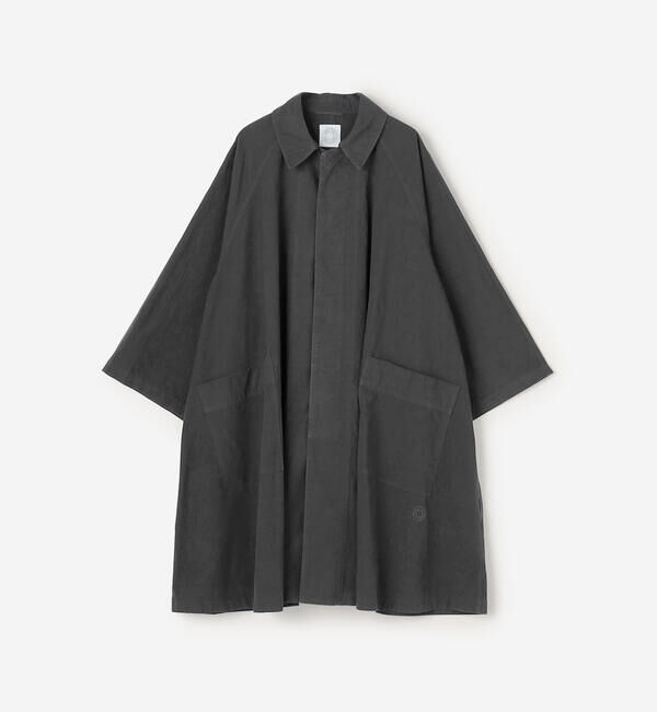 ORCIVAL「ORCIVAL | ガーメントダイ コットン Aライン ラグランコート WOMEN」|ダッフルコート|BLACK系1