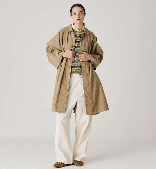 ORCIVAL「ORCIVAL | ガーメントダイ コットン Aライン ラグランコート WOMEN」|ダッフルコート|