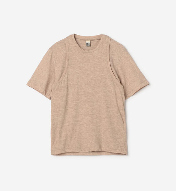 UNFIL「UNFIL | スラブヤーン レイヤードトップス WOMEN」|Tシャツ・カットソー|