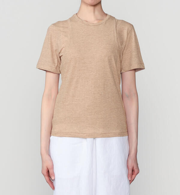 UNFIL「UNFIL | スラブヤーン レイヤードトップス WOMEN」|Tシャツ・カットソー|