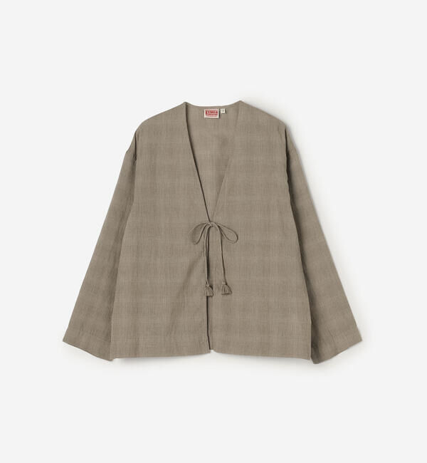  「INDIA INDUSTRY | ファインラインチェック カーディガンシャツ WOMEN」|シャツ・ブラウス|