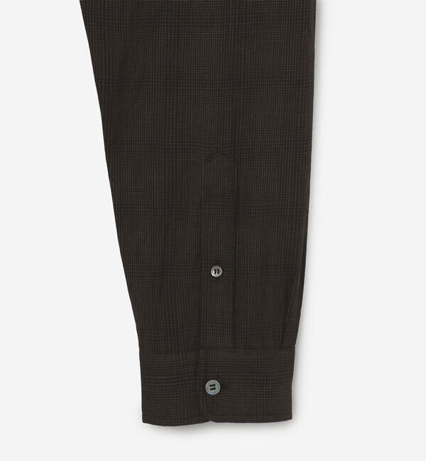  「INDIA INDUSTRY | ファインラインチェック バンドカラーシャツ MEN」|シャツ・ブラウス|