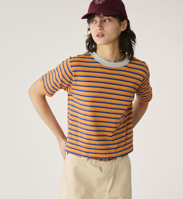  「RYE TENDER | 〈別注〉半袖クルーネックニット WOMEN」|ニット・セーター|