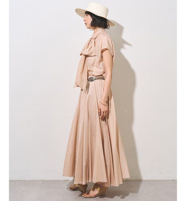  「【WEB＆一部店舗限定カラーあり】コットンシルクフレアスカート」|スカート|
