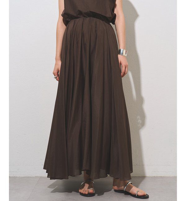  「【WEB＆一部店舗限定カラーあり】コットンシルクフレアスカート」|スカート|