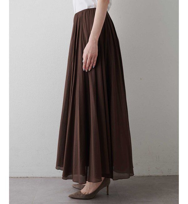 「【WEB＆一部店舗限定カラーあり】コットンシルクフレアスカート」|スカート|