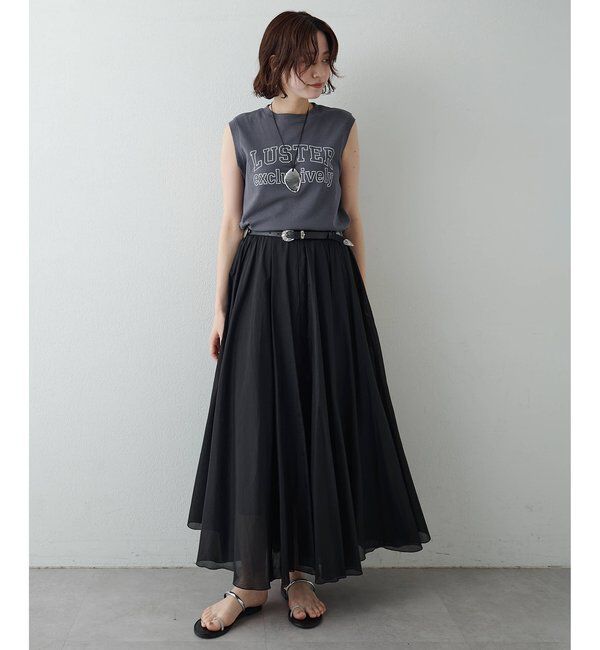  「【WEB＆一部店舗限定カラーあり】コットンシルクフレアスカート」|スカート|