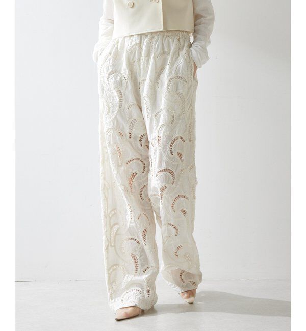  「【WEB限定】エンブロイダリーパンツ」|チノ|