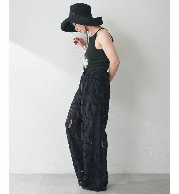  「【WEB限定】エンブロイダリーパンツ」|チノ|