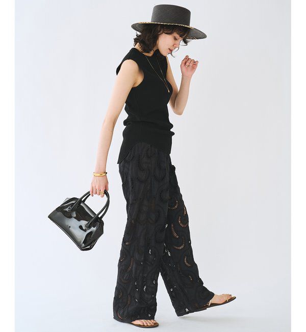  「【WEB限定】エンブロイダリーパンツ」|チノ|