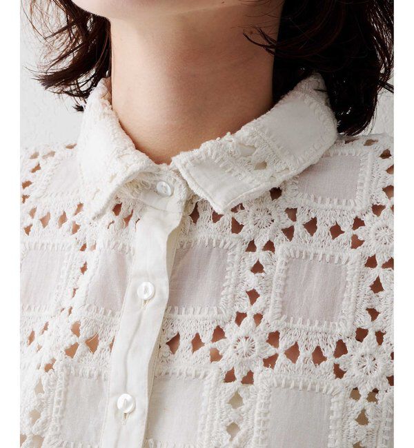  「クロシェライクブラウス」|シャツ・ブラウス|