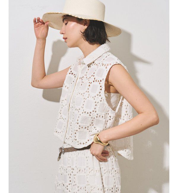  「クロシェライクブラウス」|シャツ・ブラウス|