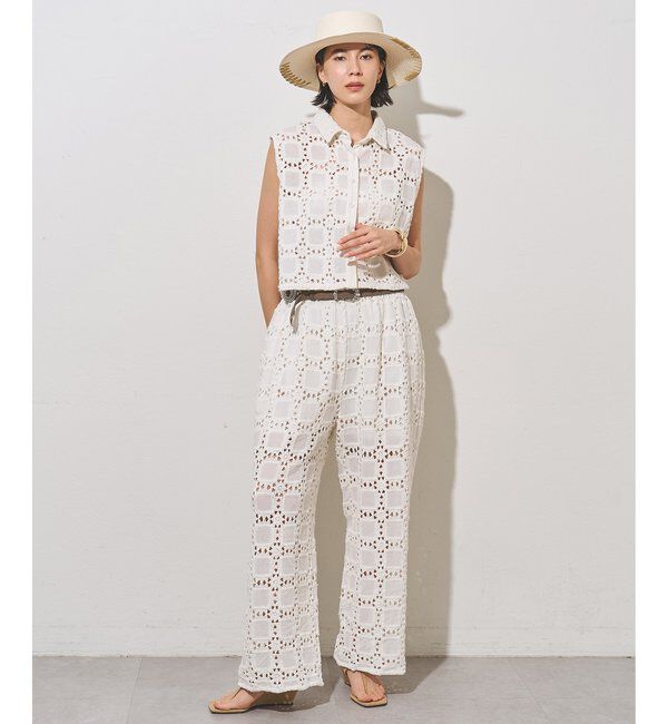  「クロシェライクブラウス」|シャツ・ブラウス|