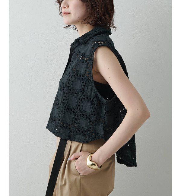  「クロシェライクブラウス」|シャツ・ブラウス|